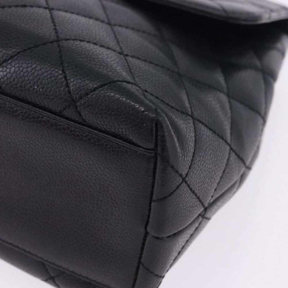 Chanel Coco Top Handle Quilted Caviar With Lizard Black Leather Handbag - Picture 9 of 16